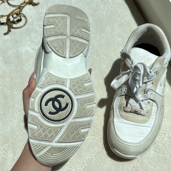 White Chanel Sneakers - Picture 6 of 7
